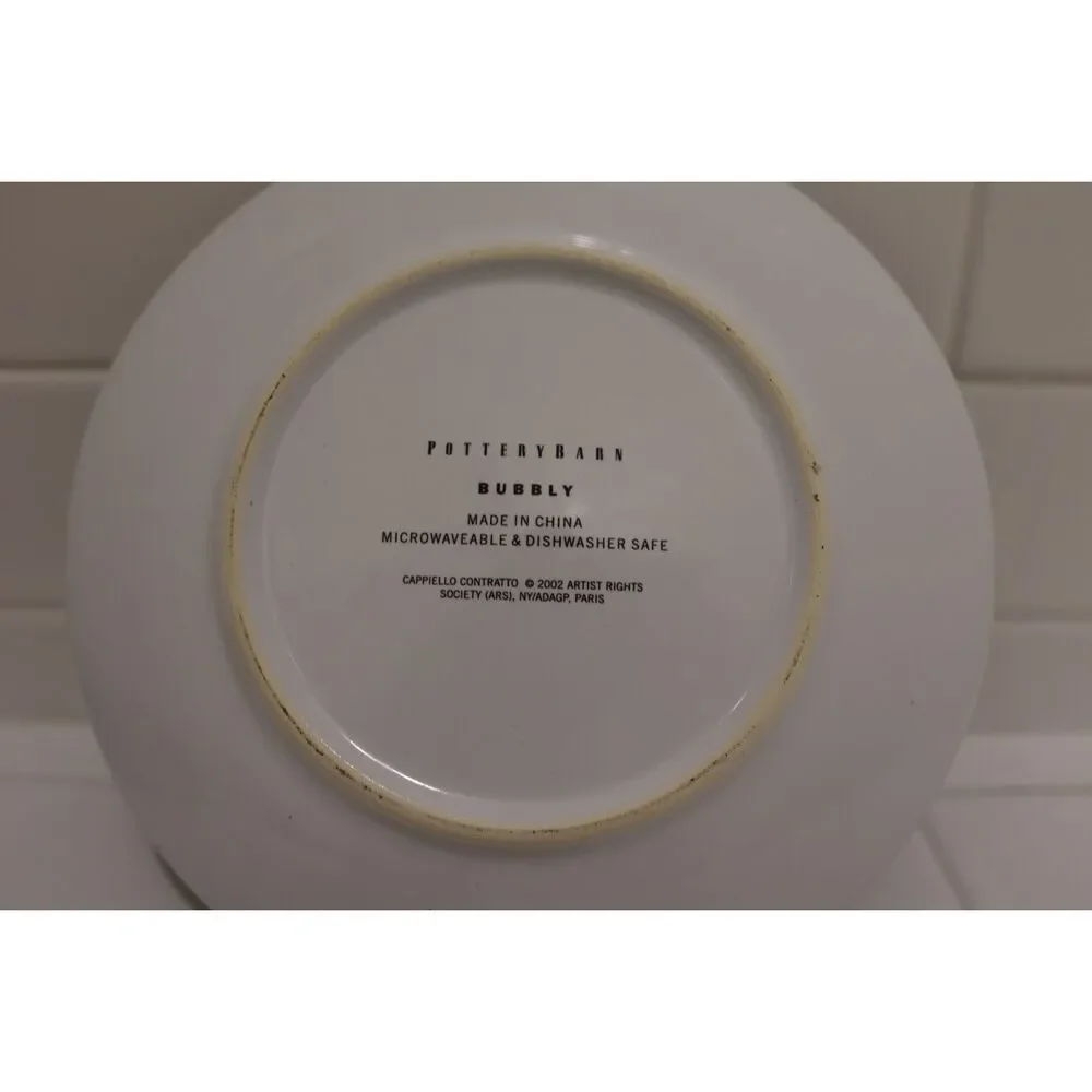 Pottery Barn French Wine Plates Cheese Plates 1990s
